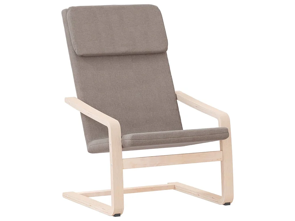 Chaise de relaxation Taupe Tissu