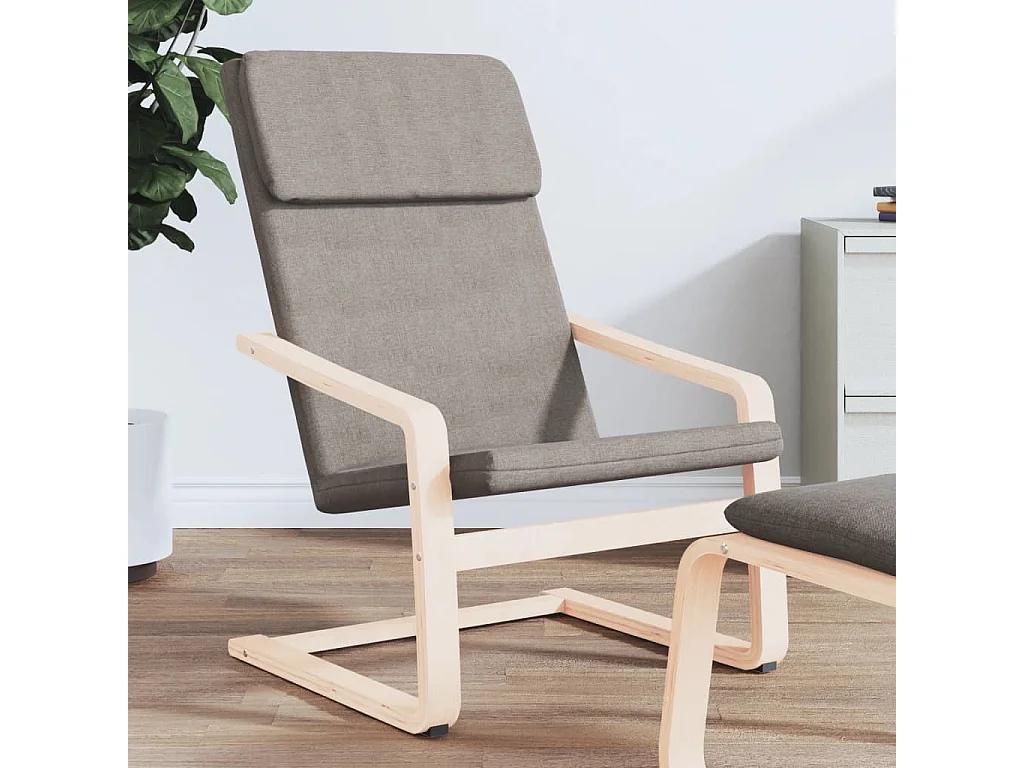 Chaise de relaxation Taupe Tissu