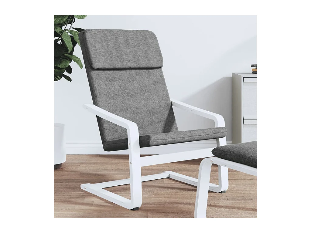 Chaise de relaxation Gris foncé Tissu