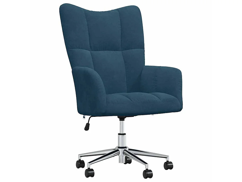 Sedia Relax Blu in Velluto