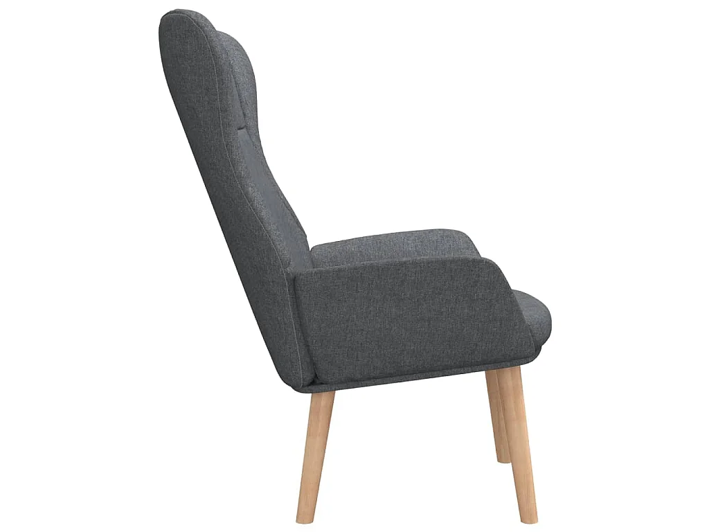 Relaxstoel stof donkergrijs