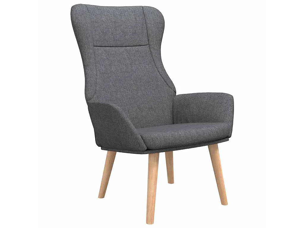 Relaxstoel stof donkergrijs