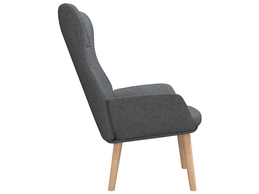 Relaxstoel stof donkergrijs