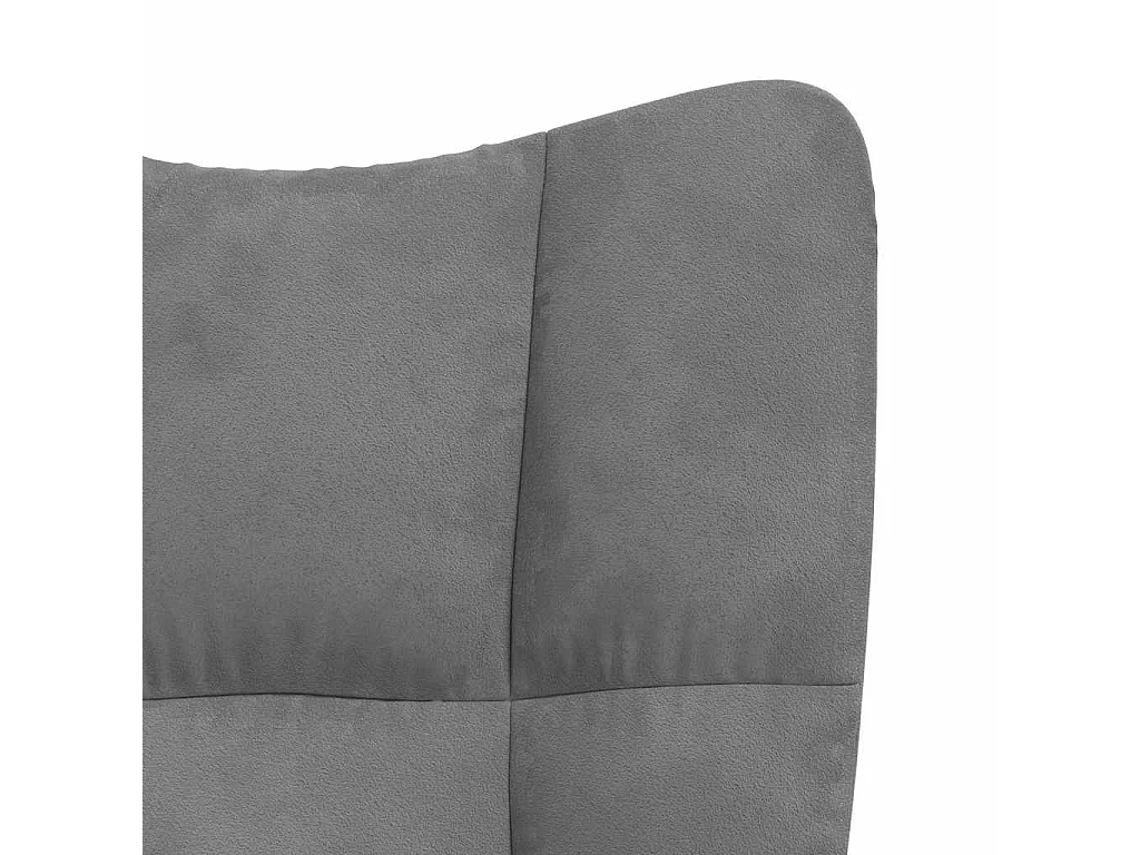 Chaise de relaxation Gris foncé Velours