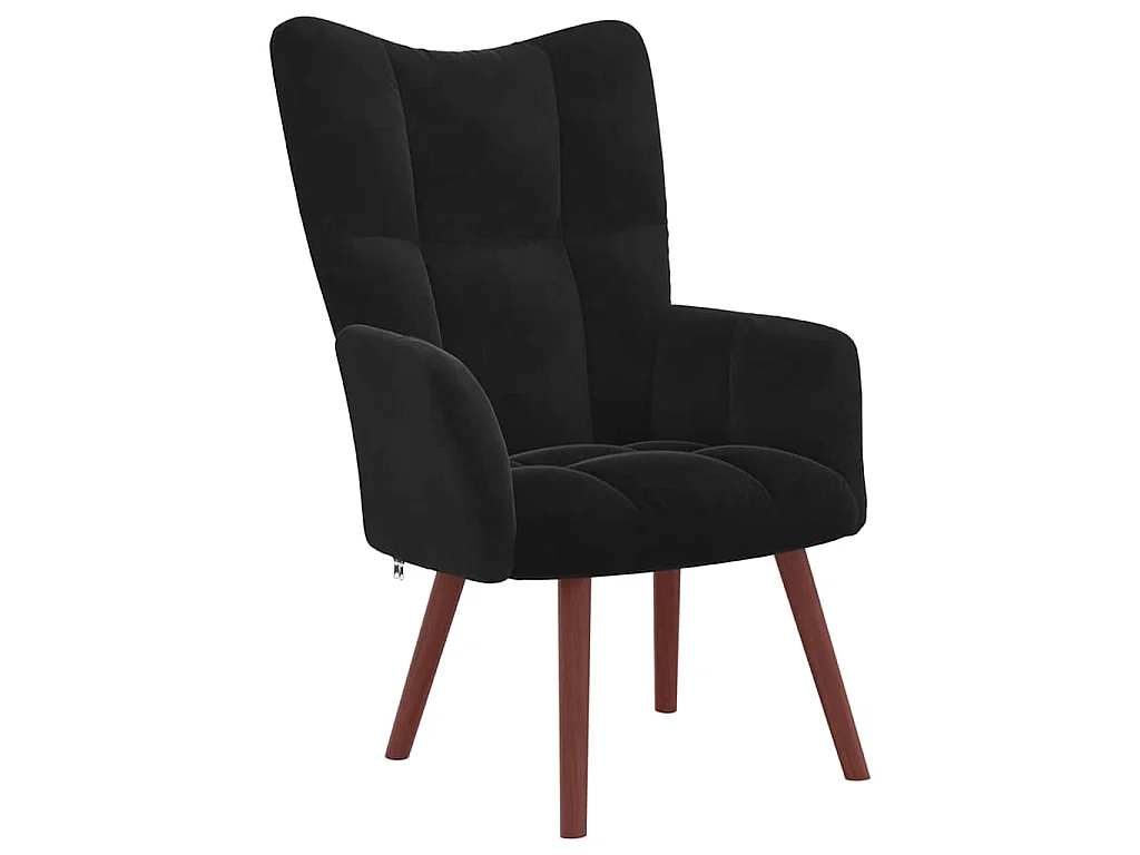 Chaise de relaxation Noir Velours