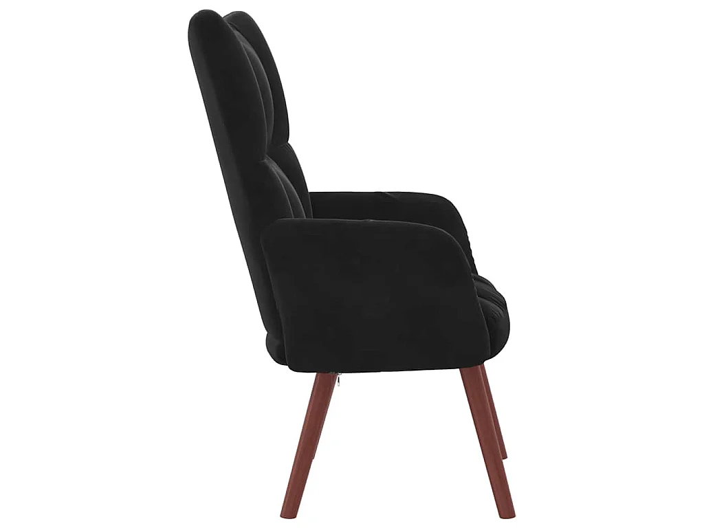 Chaise de relaxation Noir Velours