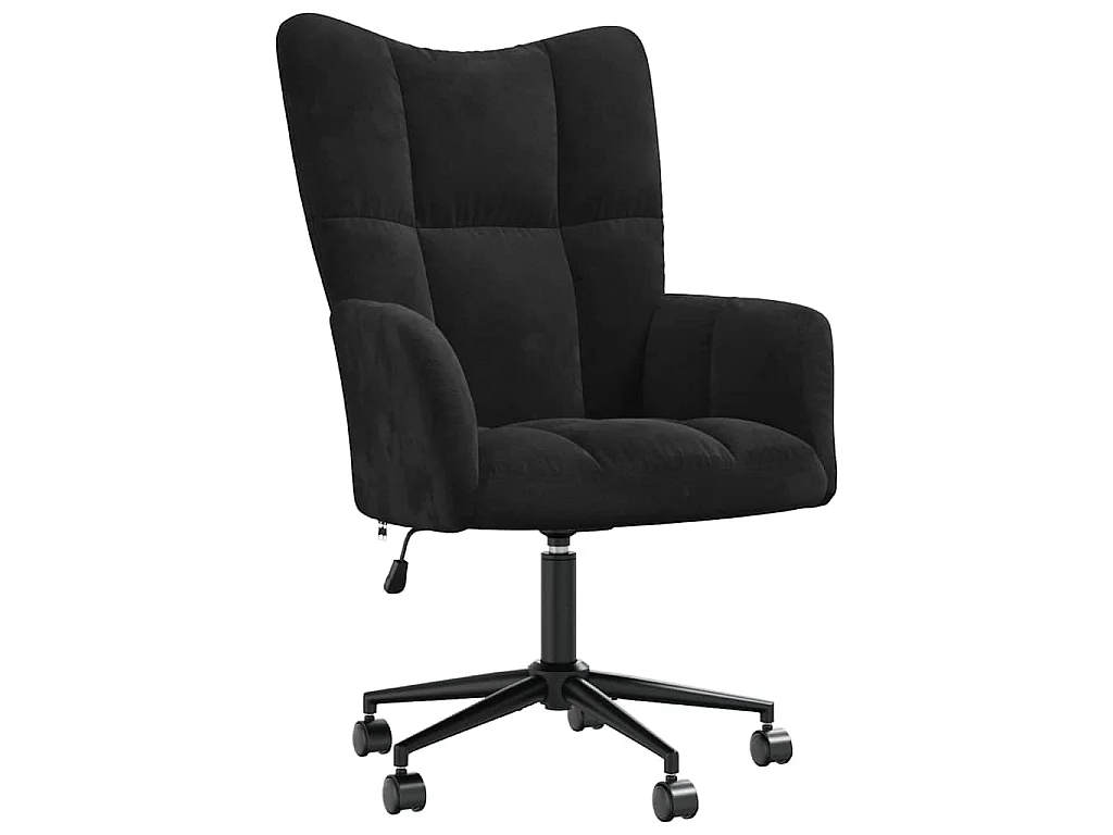 Chaise de relaxation Noir Velours