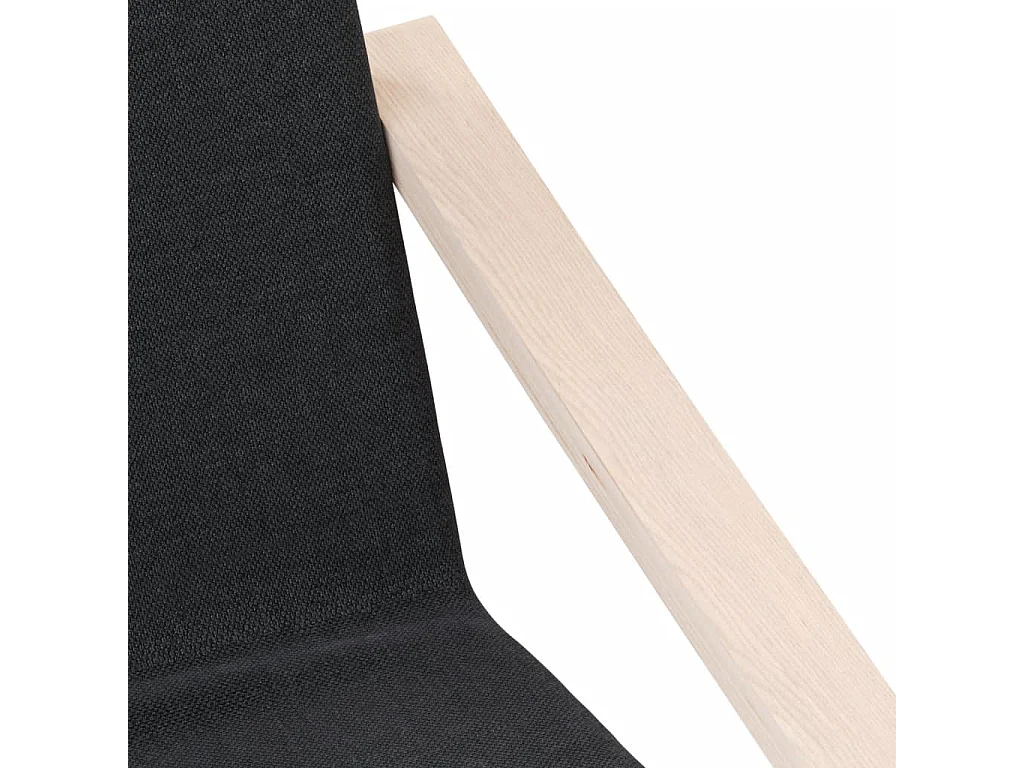 Chaise de relaxation Noir Tissu