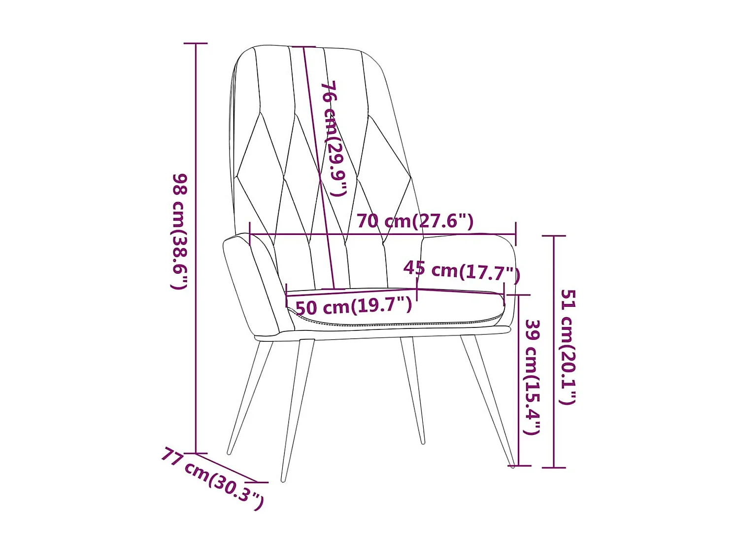 Relaxsessel Dunkelgrau Samt