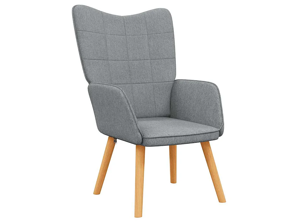 Chaise de relaxation Gris clair Tissu