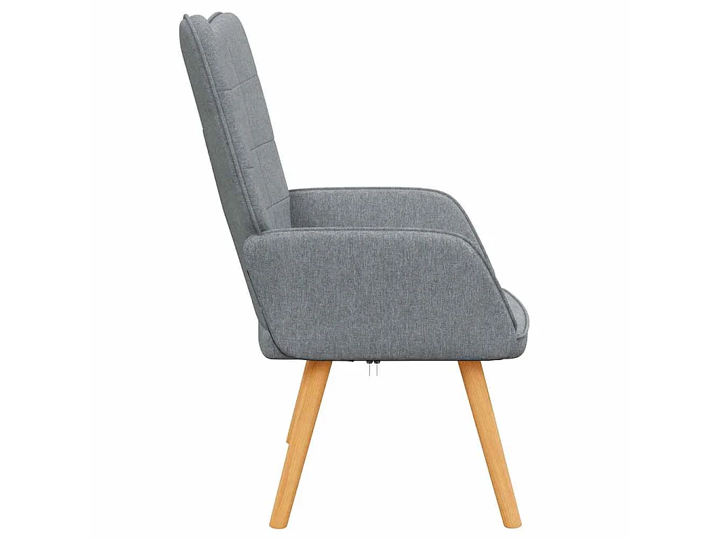 Chaise de relaxation Gris clair Tissu