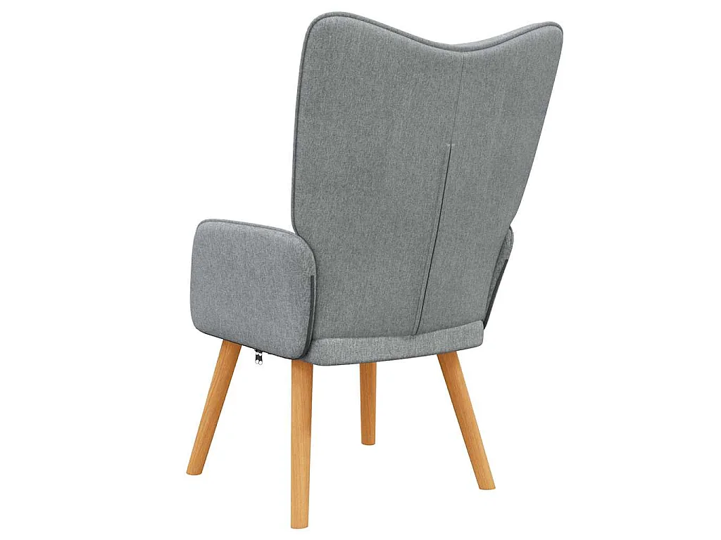 Chaise de relaxation Gris clair Tissu