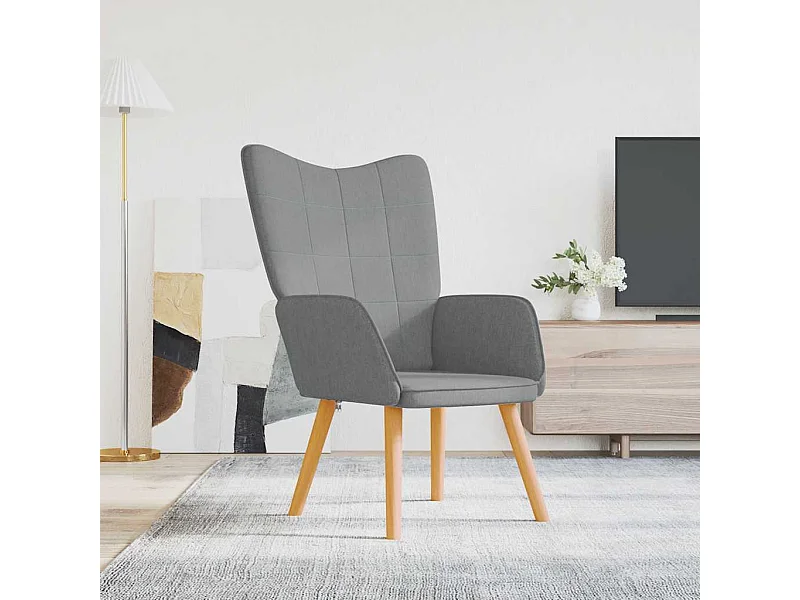 Relaxsessel Hellgrau Stoff