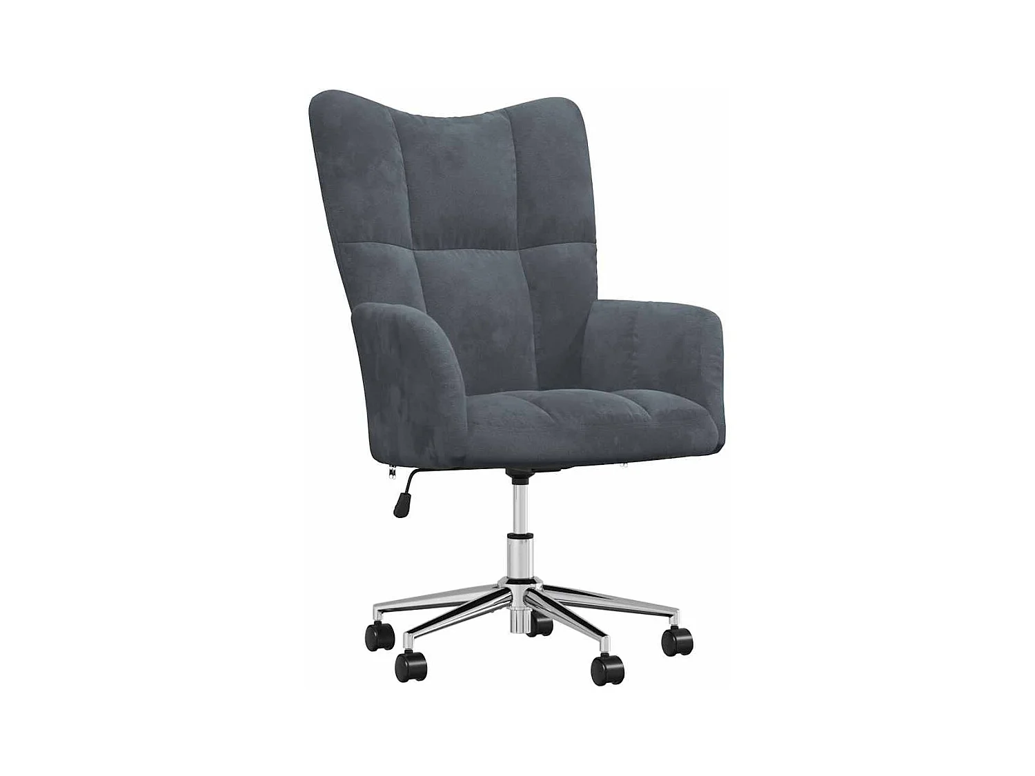 Chaise de relaxation Gris foncé Velours