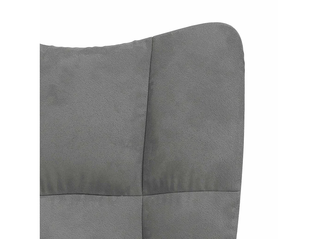 Chaise de relaxation Gris foncé Velours