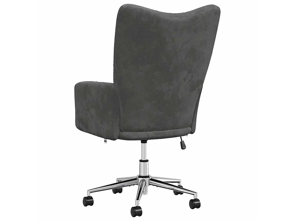 Sillón de relax de terciopelo gris oscuro
