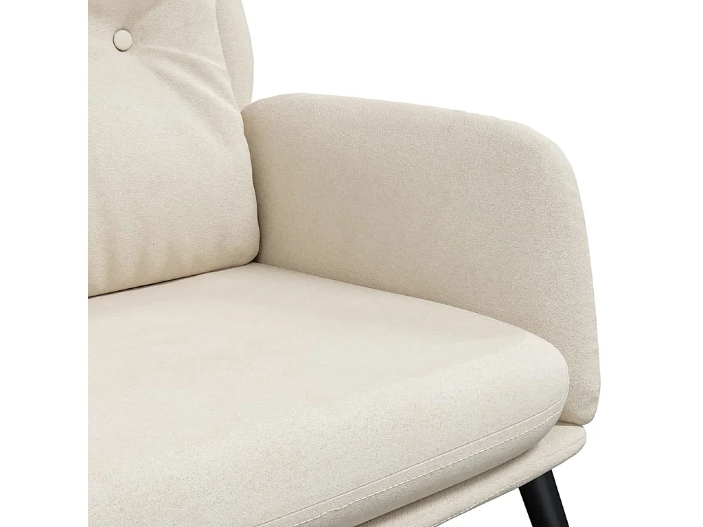 Poltrona Rilassante Crema in Similpelle Scamosciata