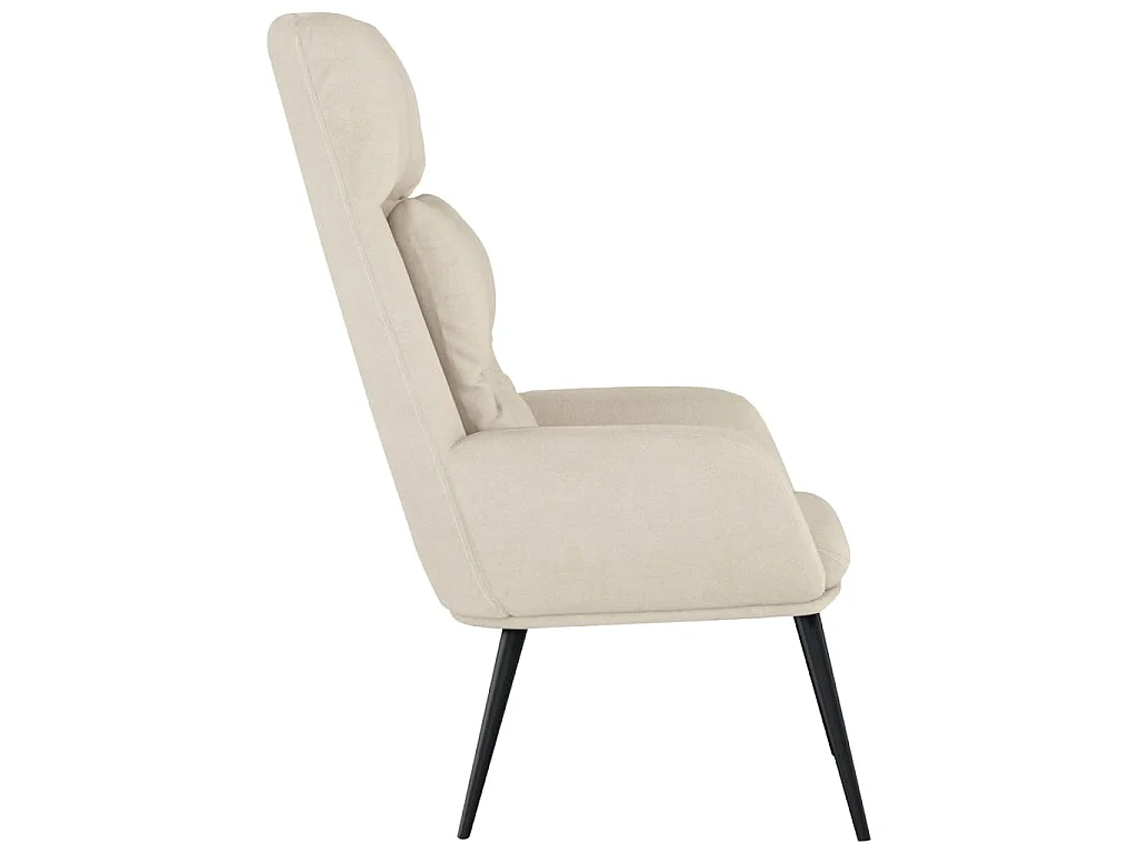Poltrona Rilassante Crema in Similpelle Scamosciata
