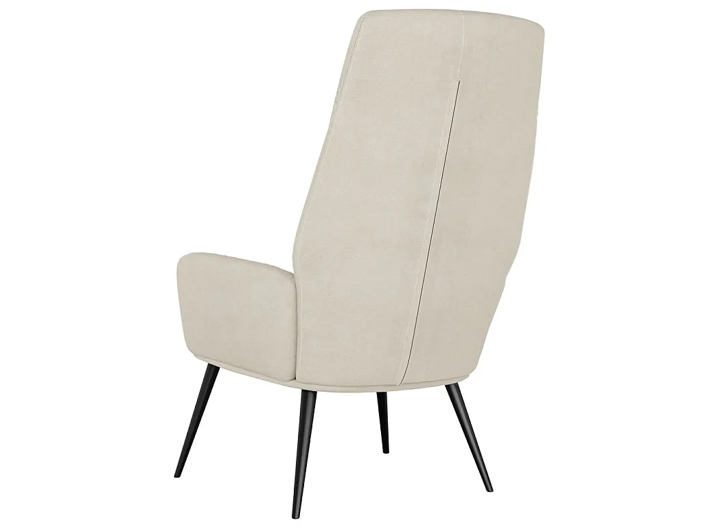Poltrona Rilassante Crema in Similpelle Scamosciata