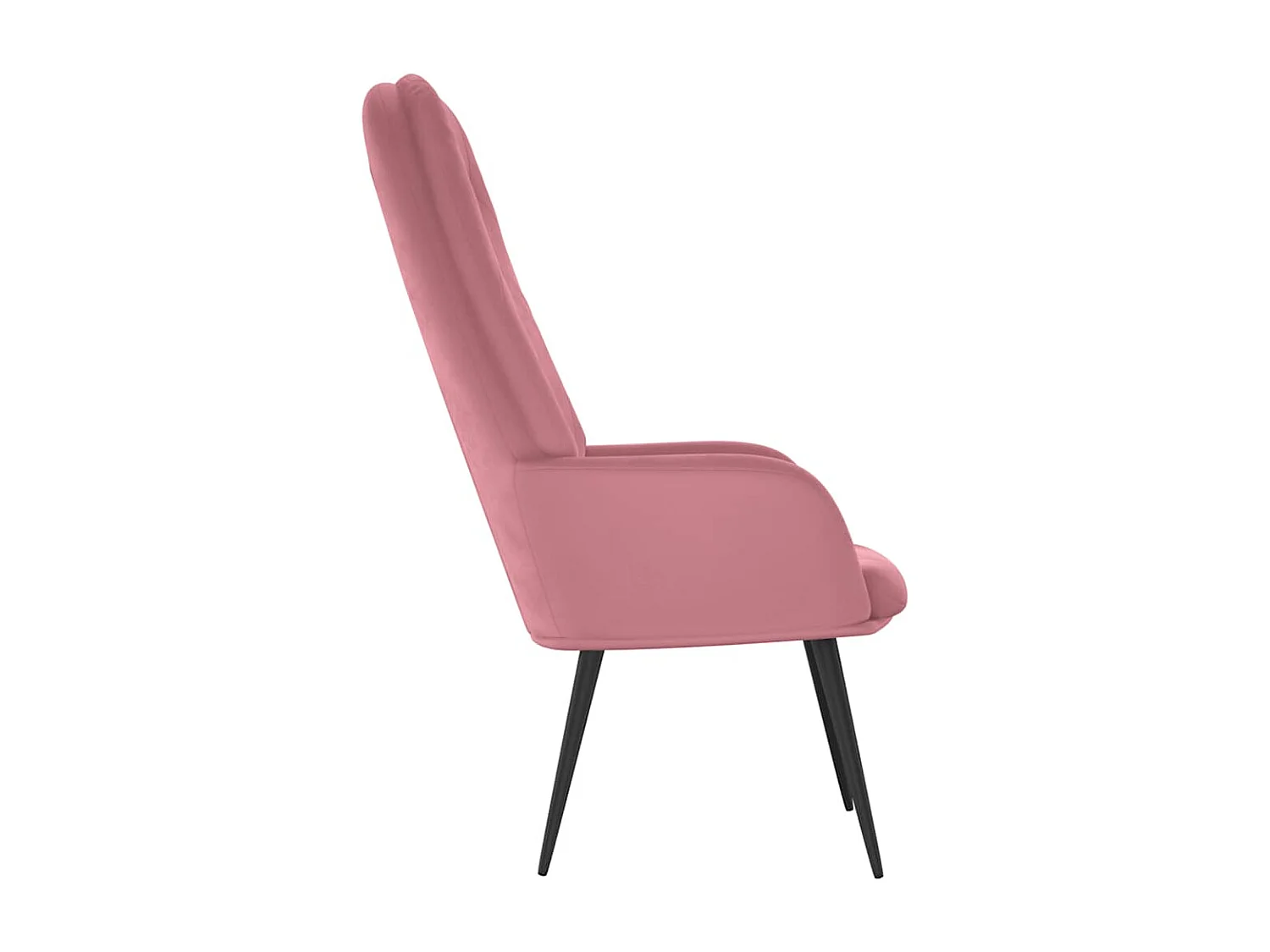 Chaise de relaxation Rose Velours