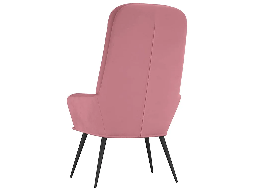 Chaise de relaxation Rose Velours