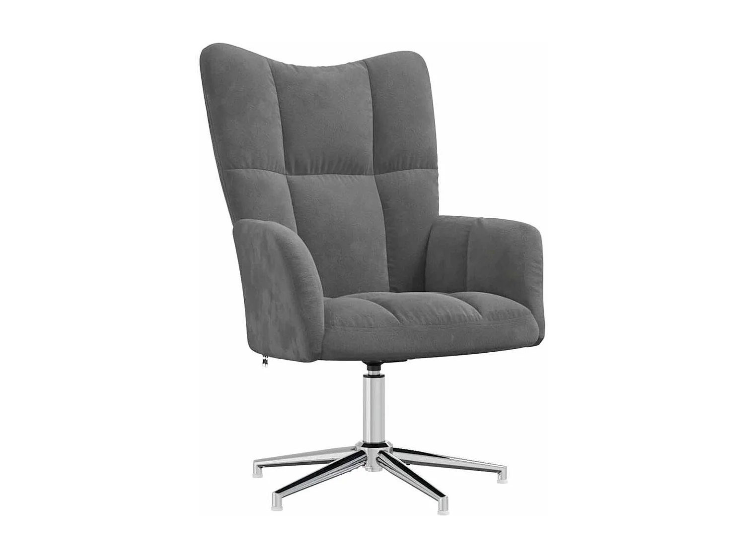 Chaise de relaxation Gris foncé Velours