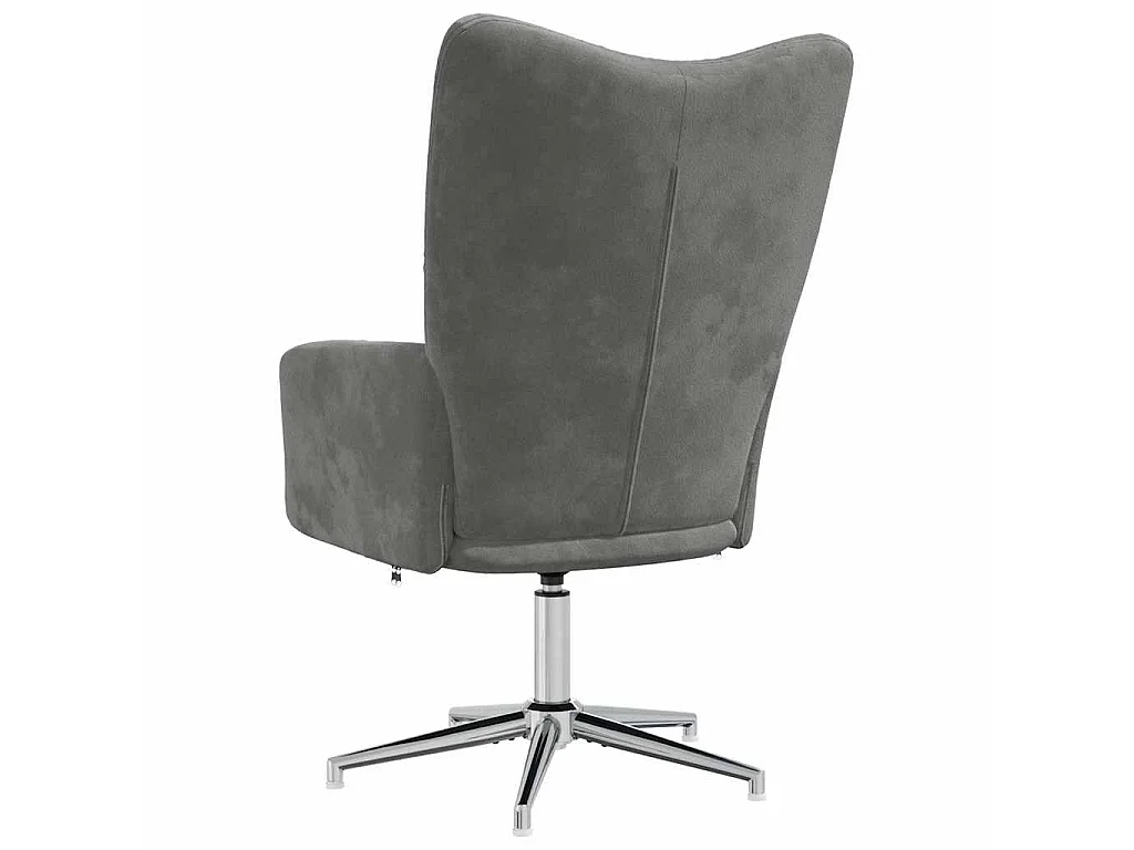 Cadeira de descanso veludo cinzento-escuro