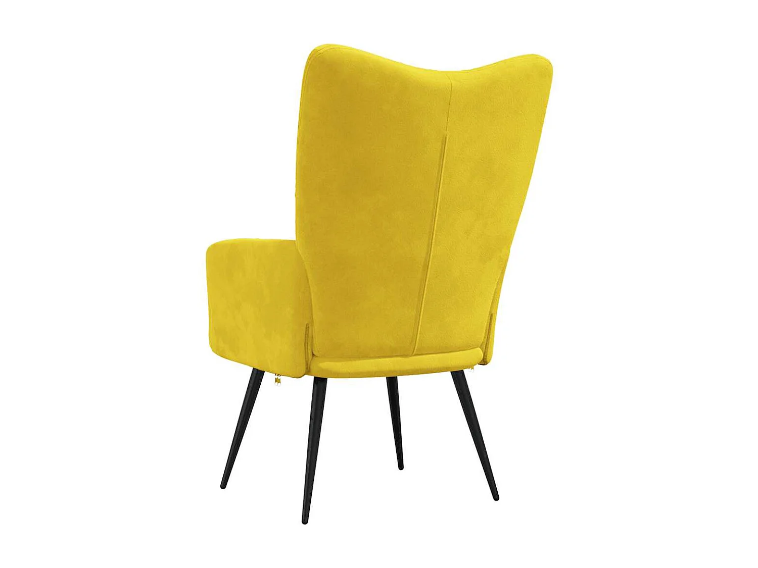 Relaxstoel fluweel mosterdgeel