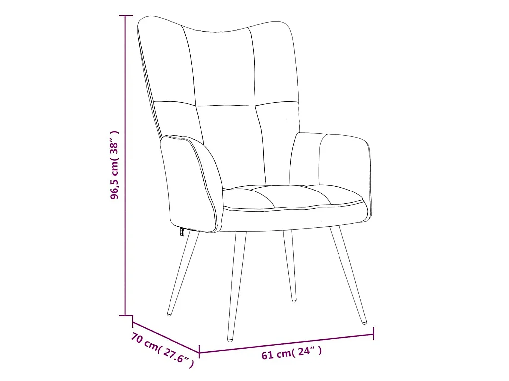 Relaxstoel fluweel mosterdgeel