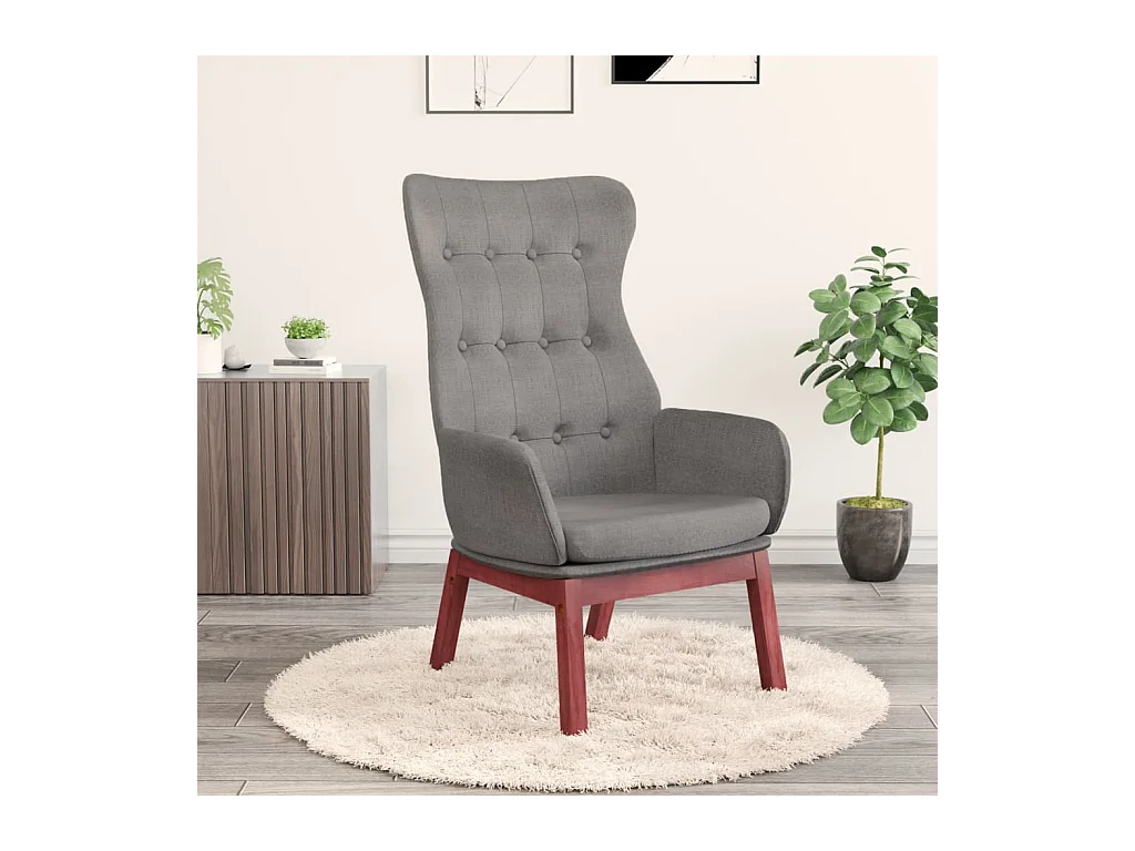 Chaise de relaxation Gris clair Tissu