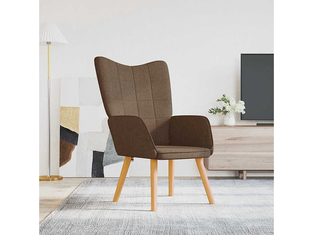 Chaise de relaxation Marron Tissu