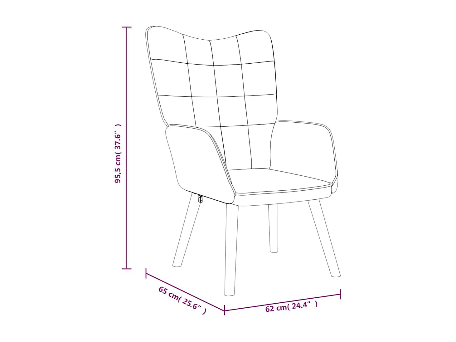 Chaise de relaxation Marron Tissu