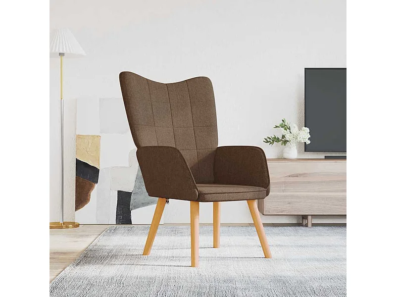 Chaise de relaxation Marron Tissu