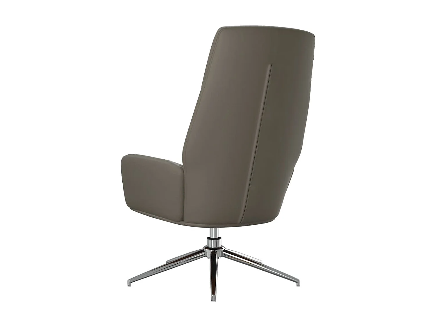 Cadeira de descanso couro genuíno cinzento