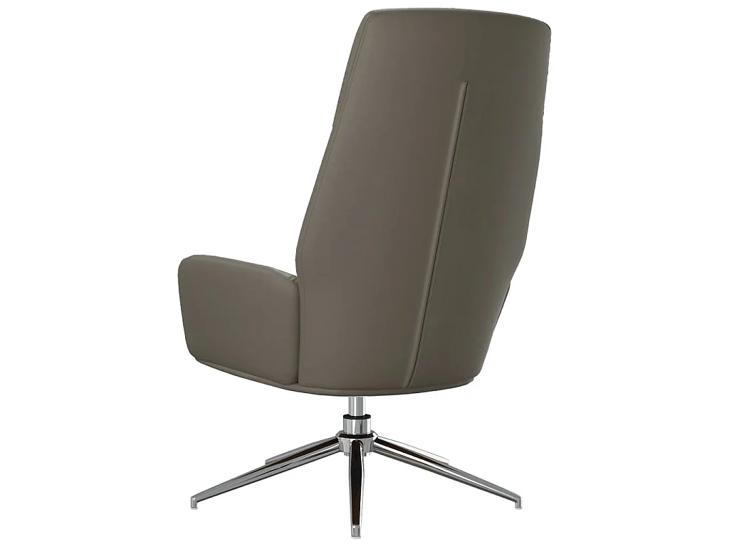 Chaise de relaxation Gris Cuir véritable
