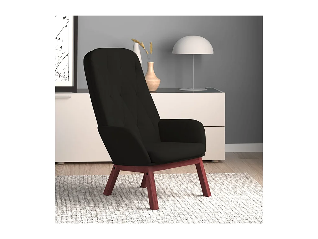 Chaise de relaxation Noir Velours