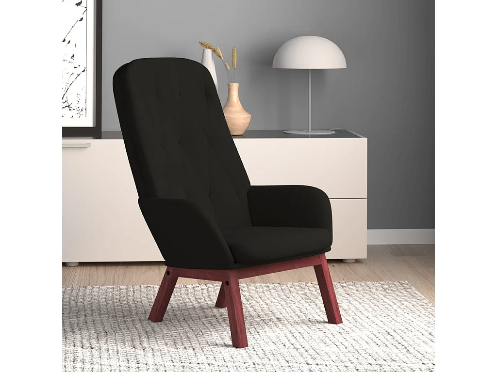Chaise de relaxation Noir Velours