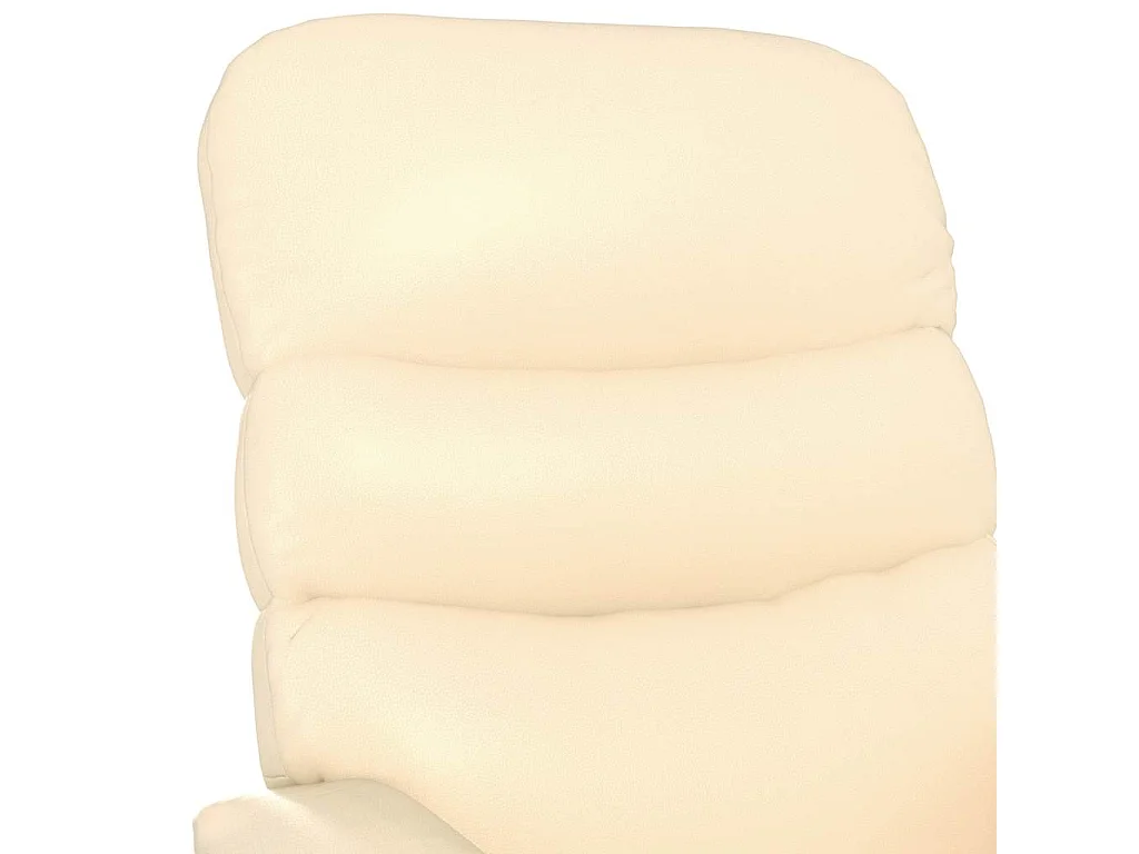 Cadeira de massagens couro artificial cor creme