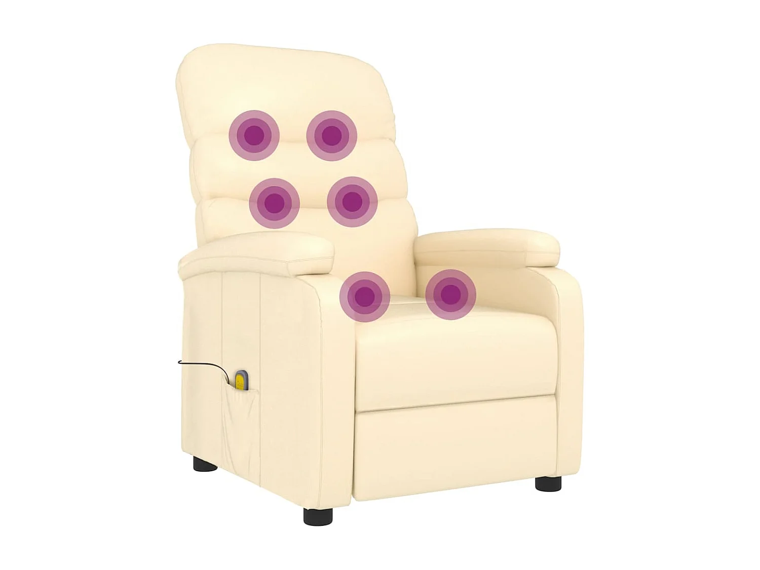 Cadeira de massagens couro artificial cor creme