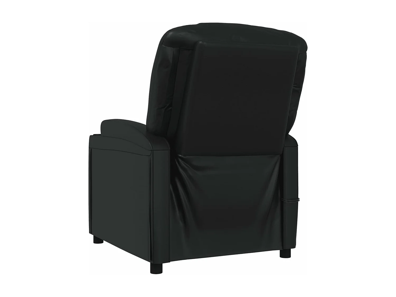 Fauteuil électrique de massage Noir Similicuir