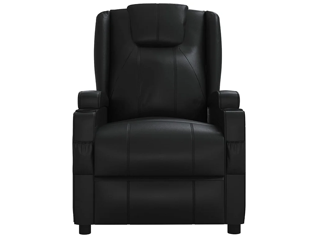 Poltrona de massagens elétrica couro artificial preto