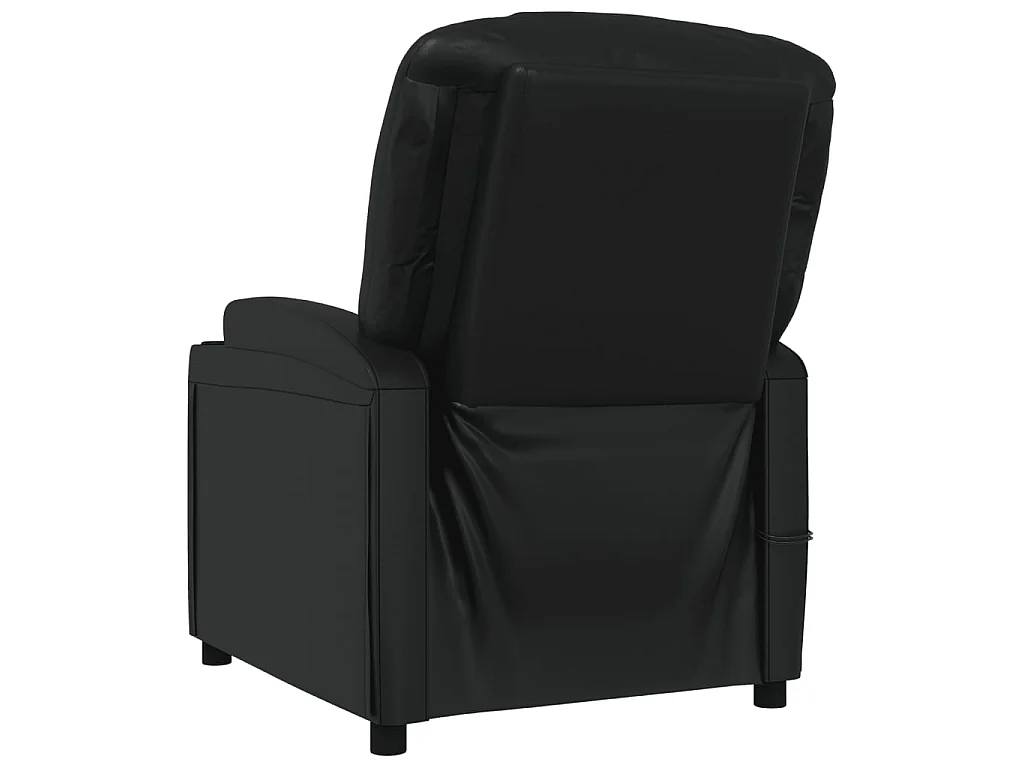 Poltrona de massagens elétrica couro artificial preto