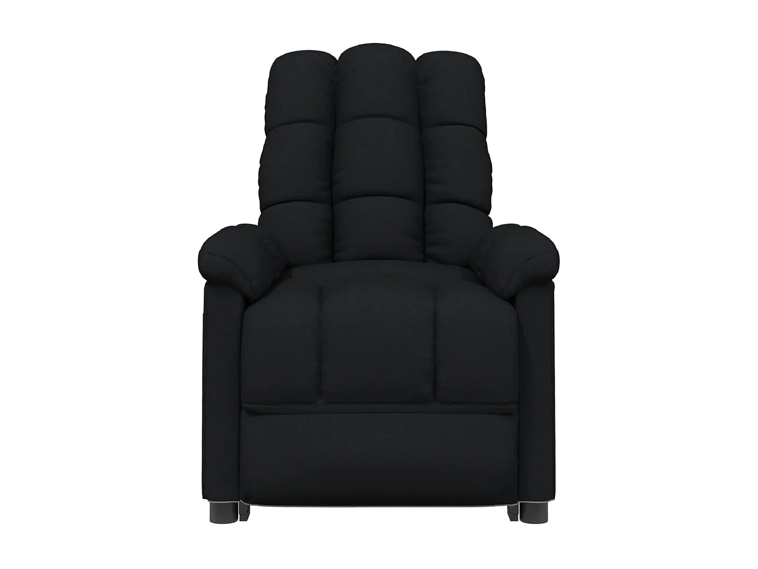 Fauteuil électrique de massage Noir Tissu