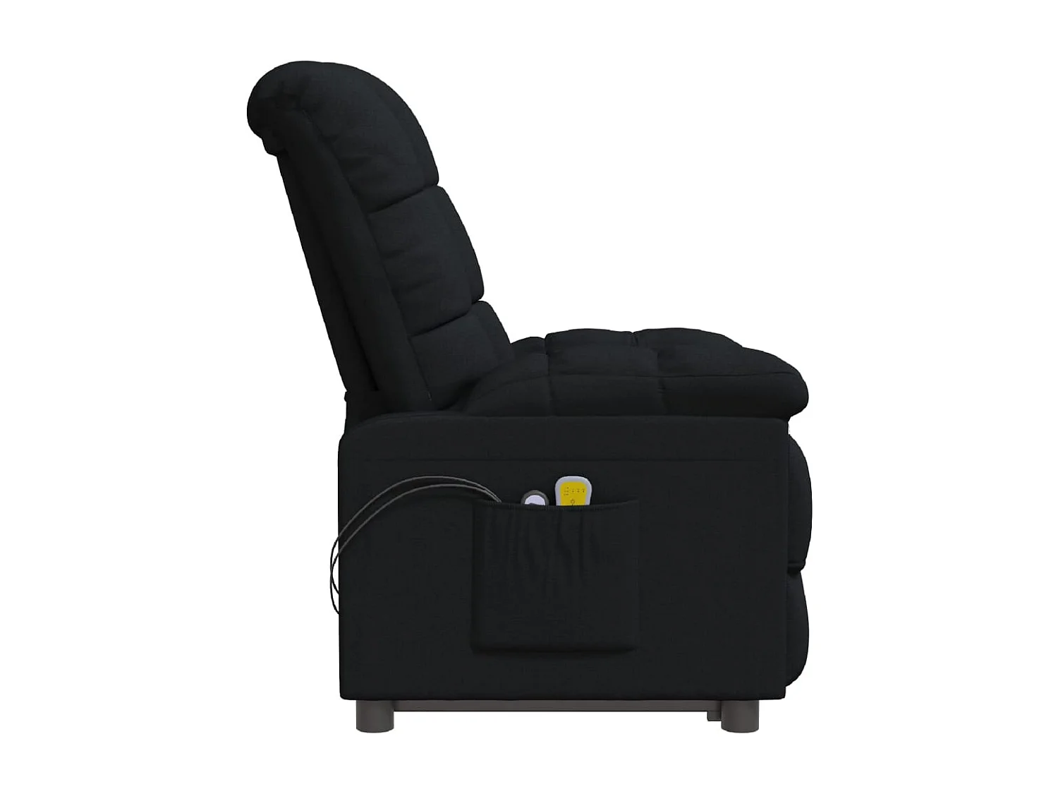 Fauteuil électrique de massage Noir Tissu