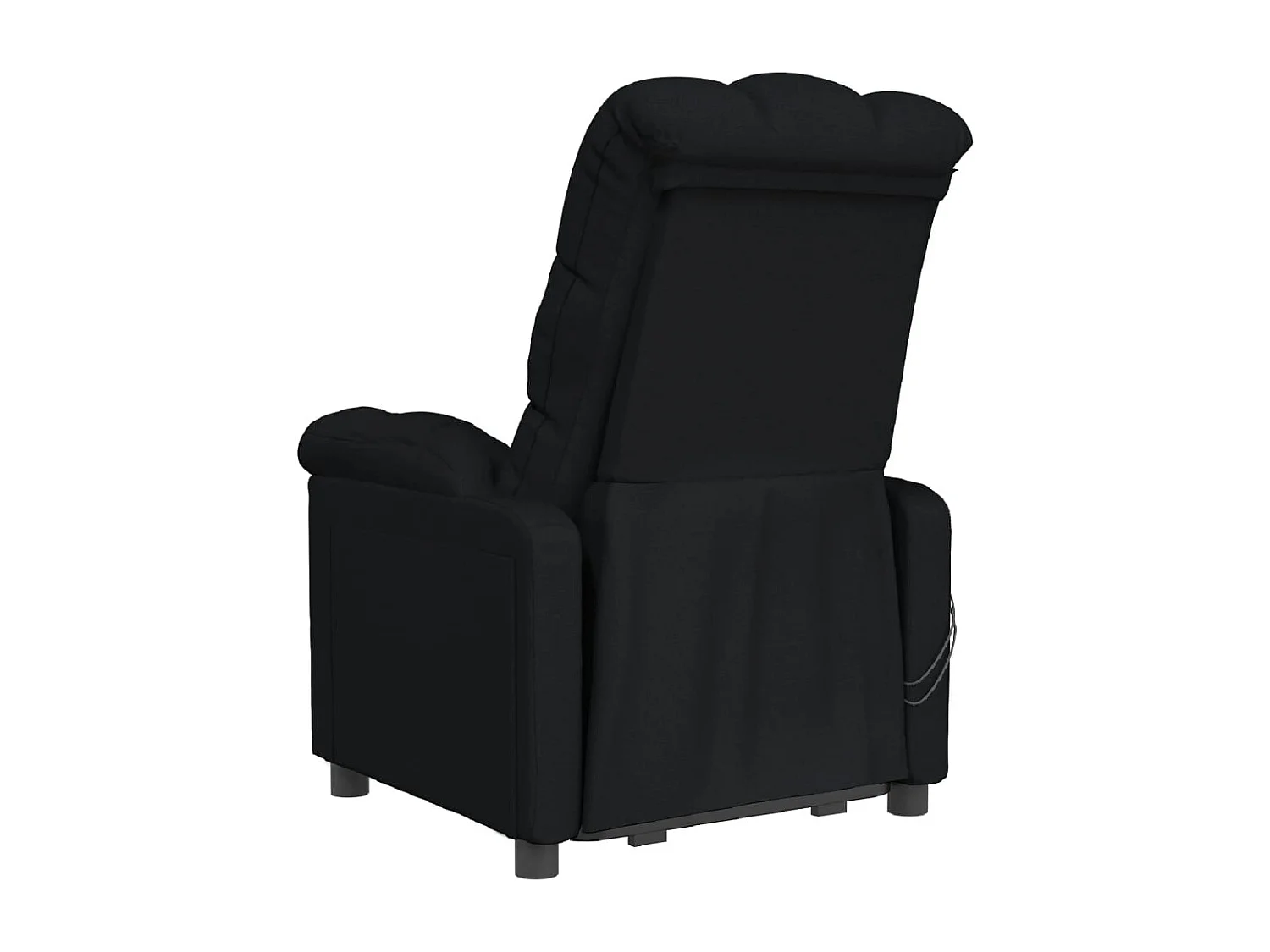 Fauteuil électrique de massage Noir Tissu