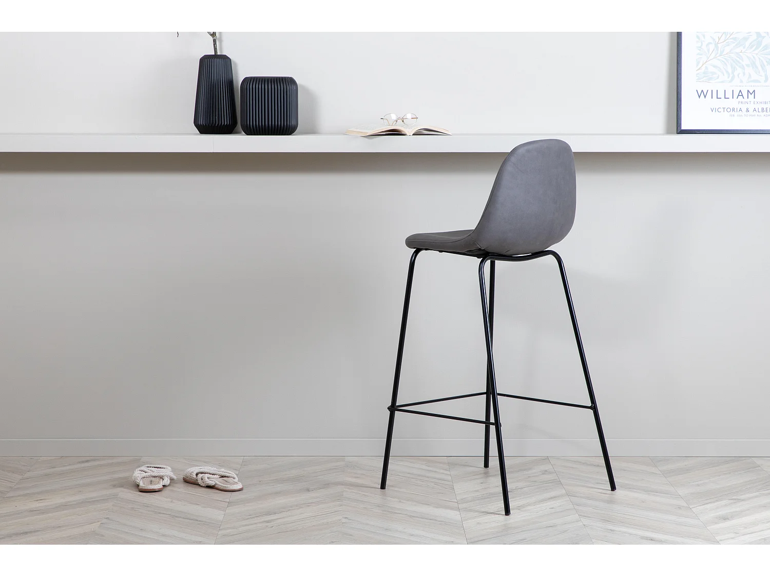 Tabouret De Bar POLAR BS 1NOS 42x43x105 Gris