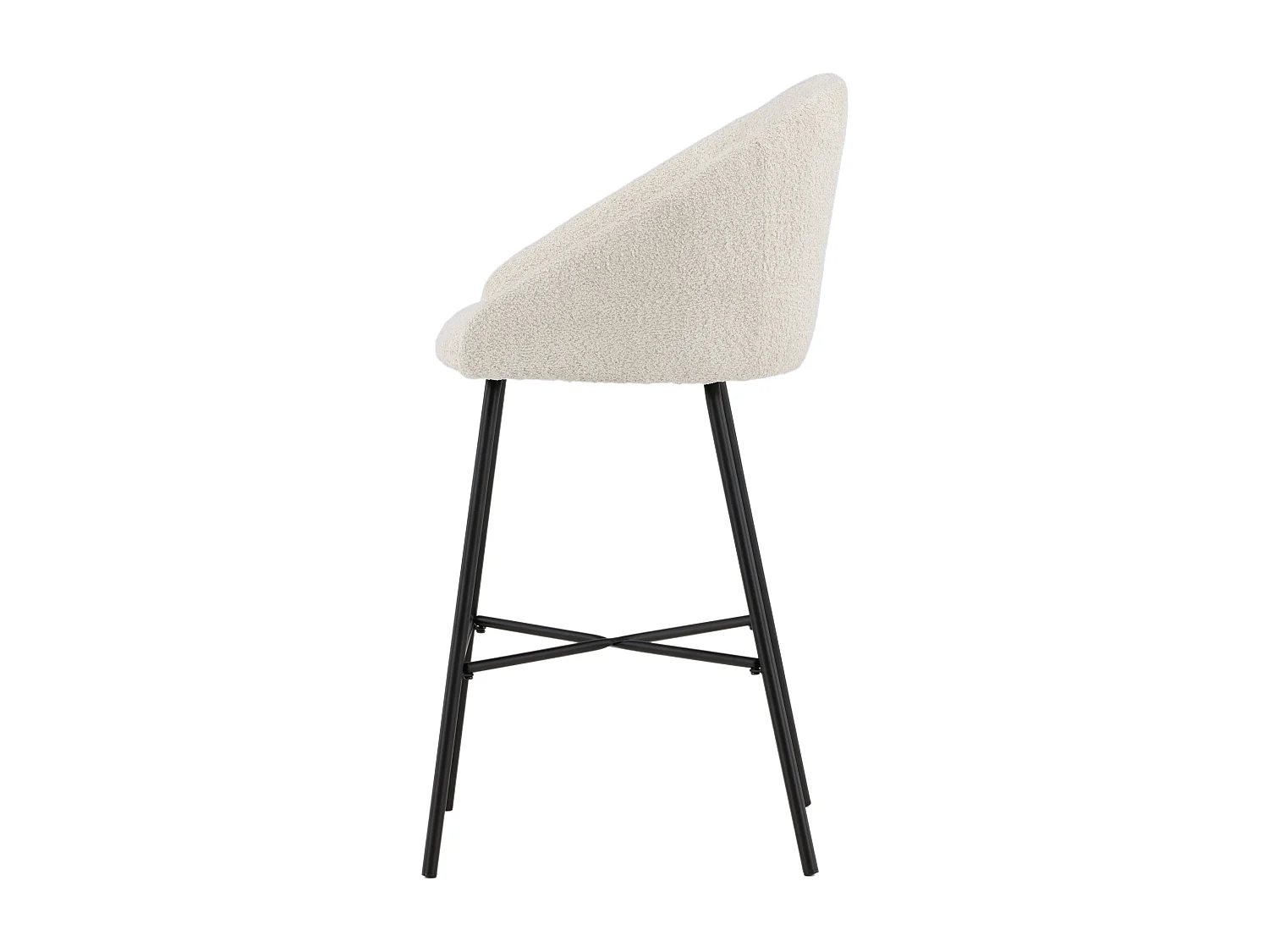 Barkruk VELVET BS 1NOS 59x54x96 Wit