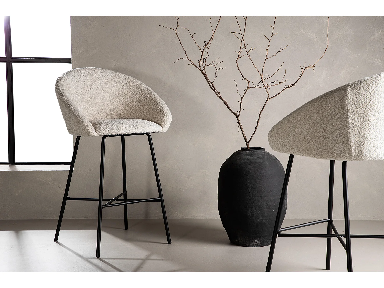 Barkruk VELVET BS 1NOS 59x54x96 Wit