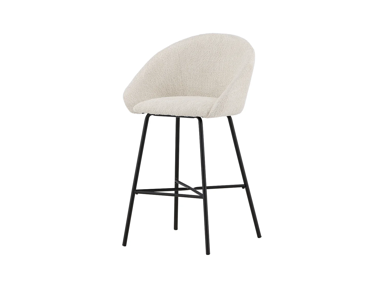 Tabouret De Bar VELVET BS 1NOS 59x54x96 Blanc