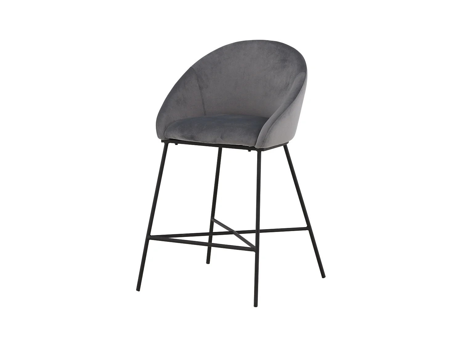 Tabouret De Bar VELVET BS 1NOS 59x57x97 Gris
